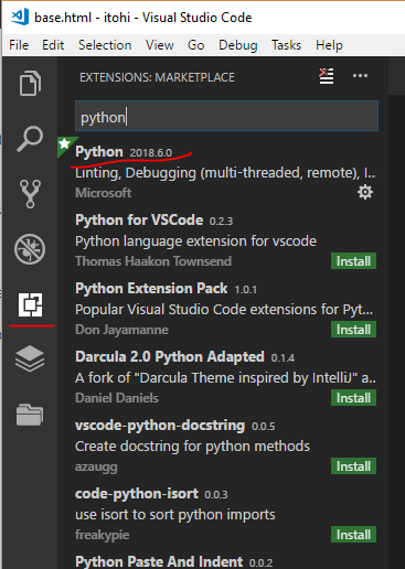 VSCode Extentions -&amp;gt; Python