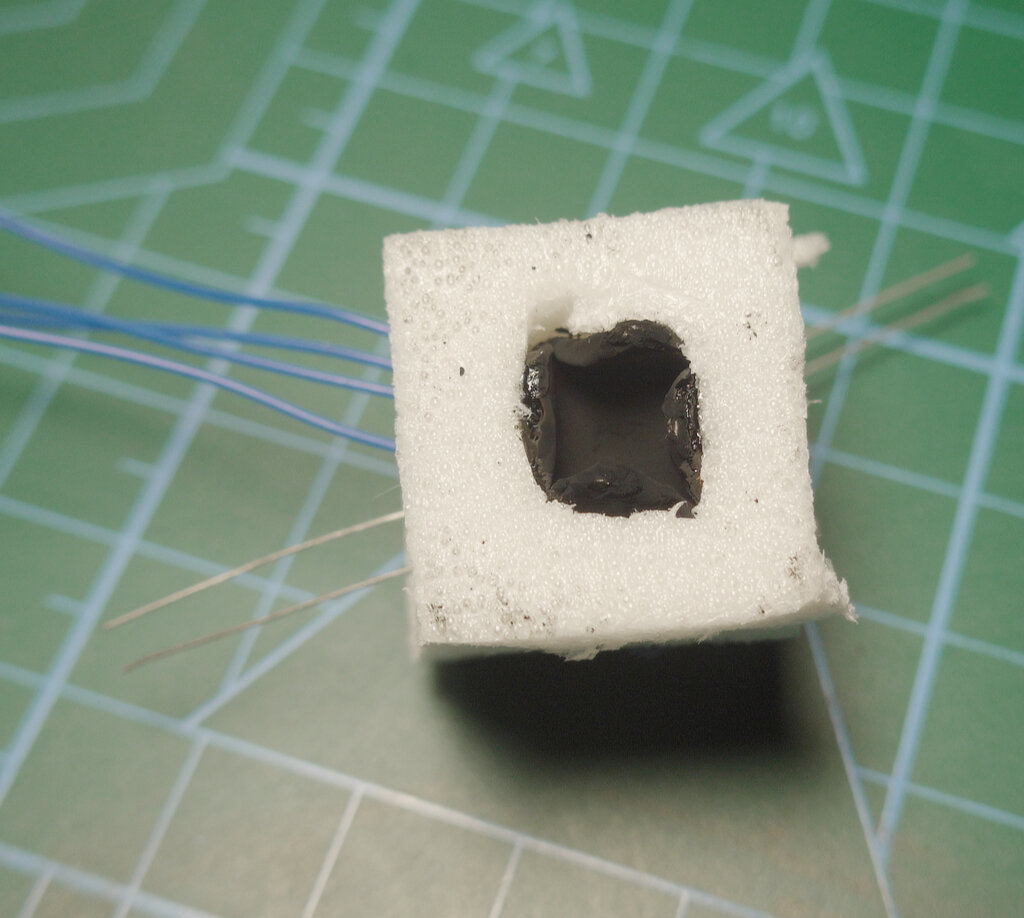 Front view of the absorber showing the light entry cavity