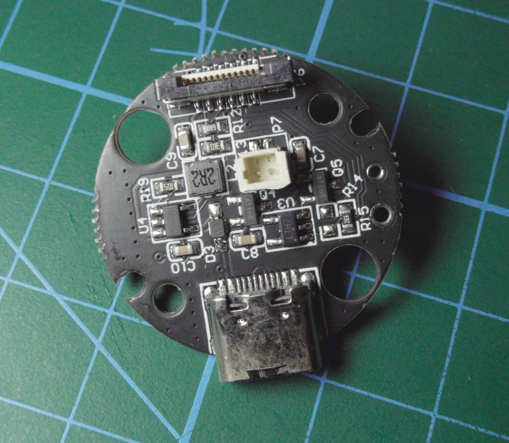 Inside the CR10 colorimeter - USB-C board with some charging circuits