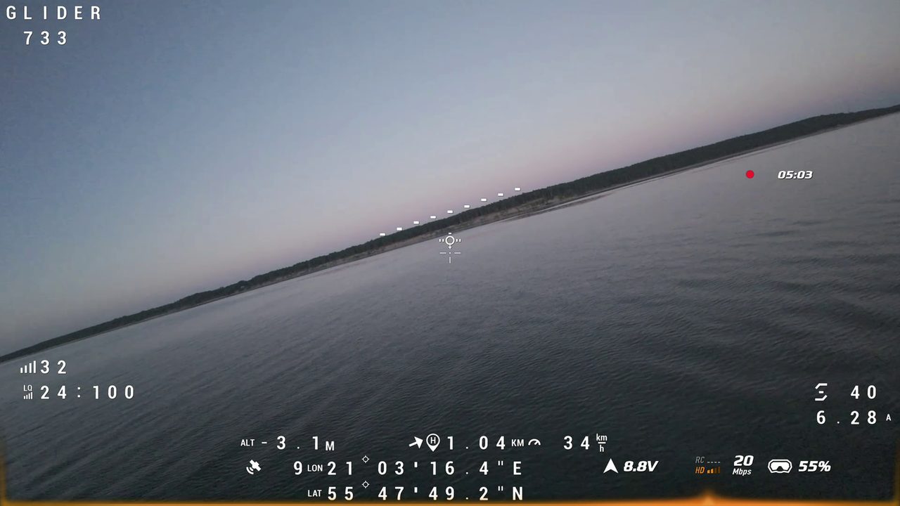 Last frame before water.