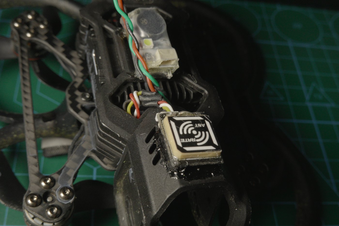 GPS and buzzer glued on top